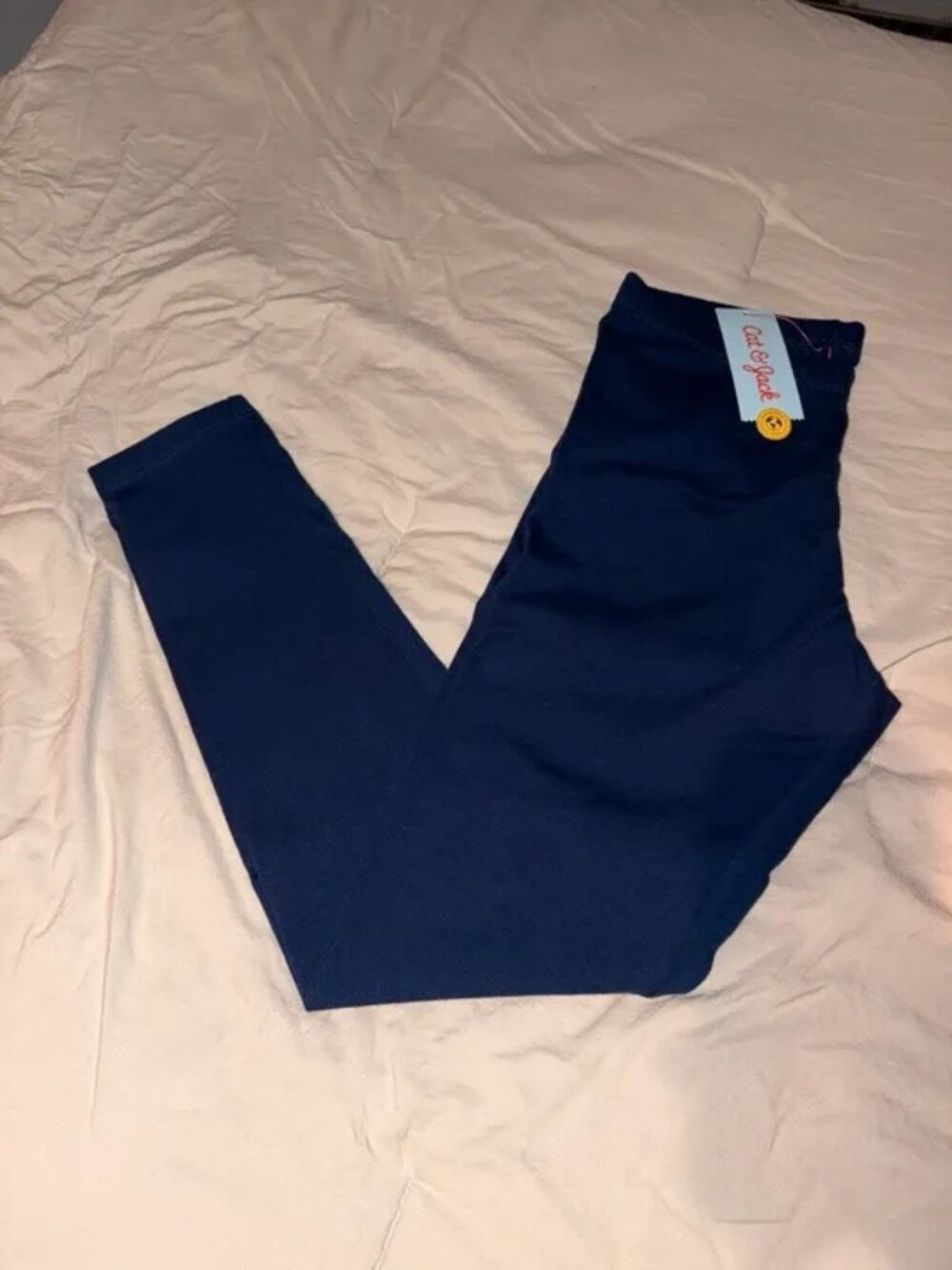 Cat & Jack girls navy blue leggings cotton spandex size XL NWT